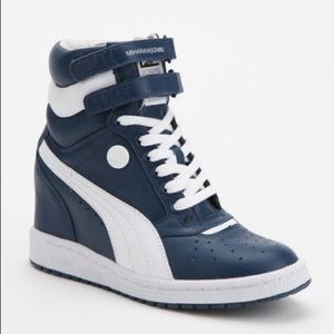 puma wedges sneakers black